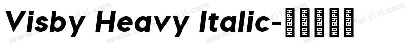 Visby Heavy Italic字体转换